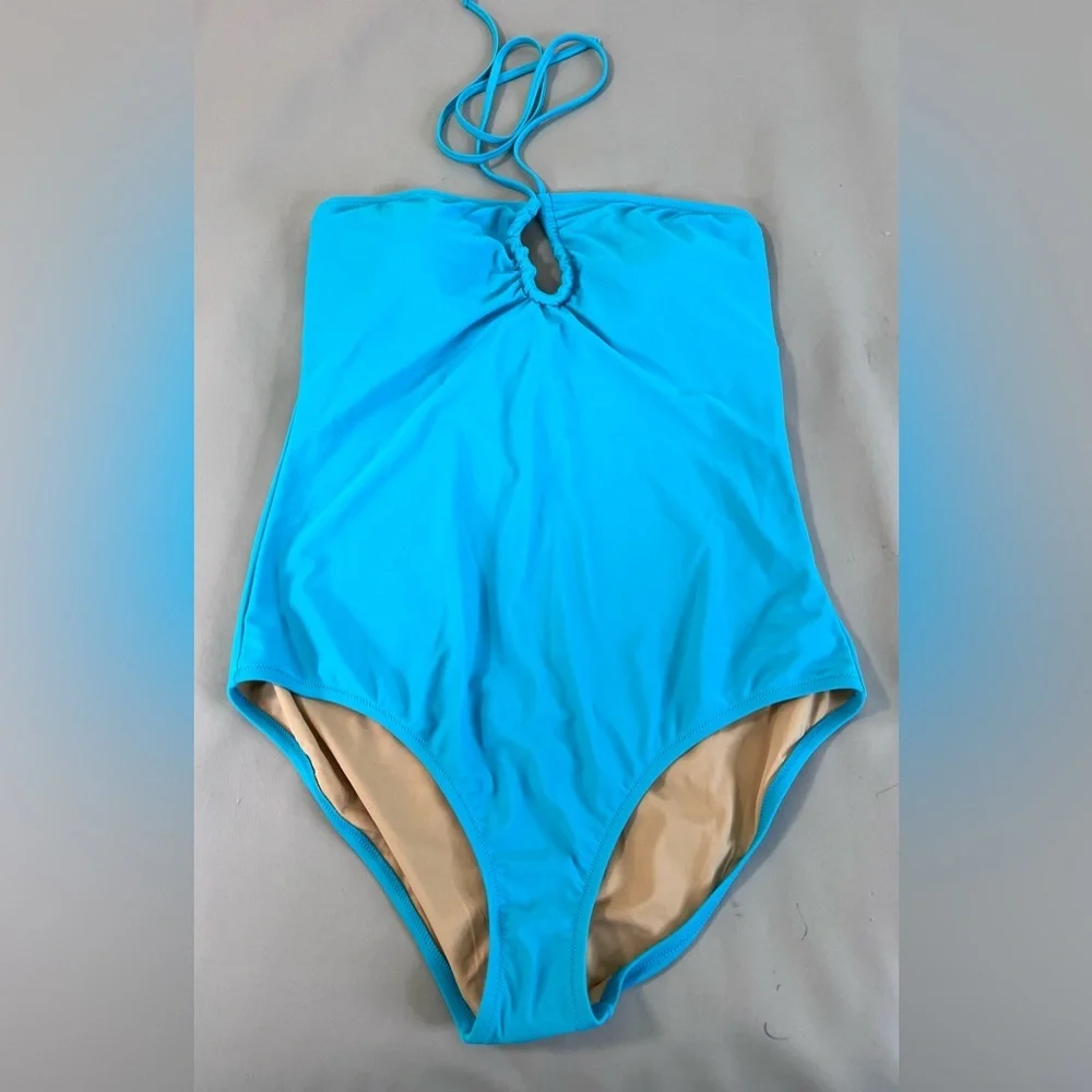 NWT J. Crew Women’s one piece swimsuit size XL Blue‎